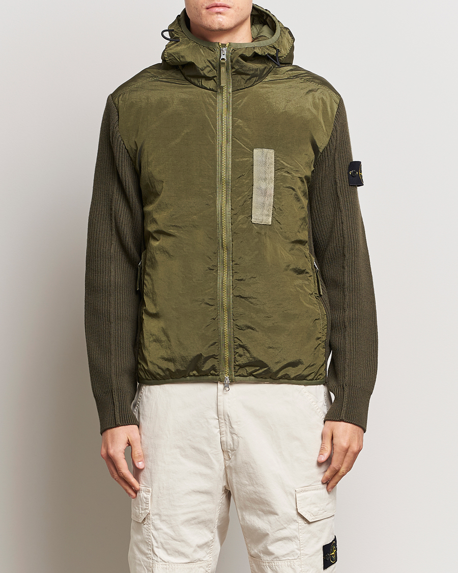 Mens green stone island on sale jacket