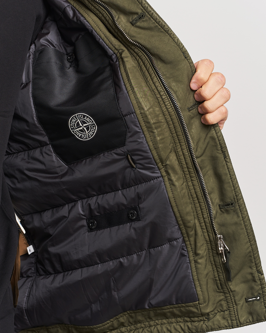 Stone Island David-TC Padded Field Jacket Olive at CareOfCarl.com