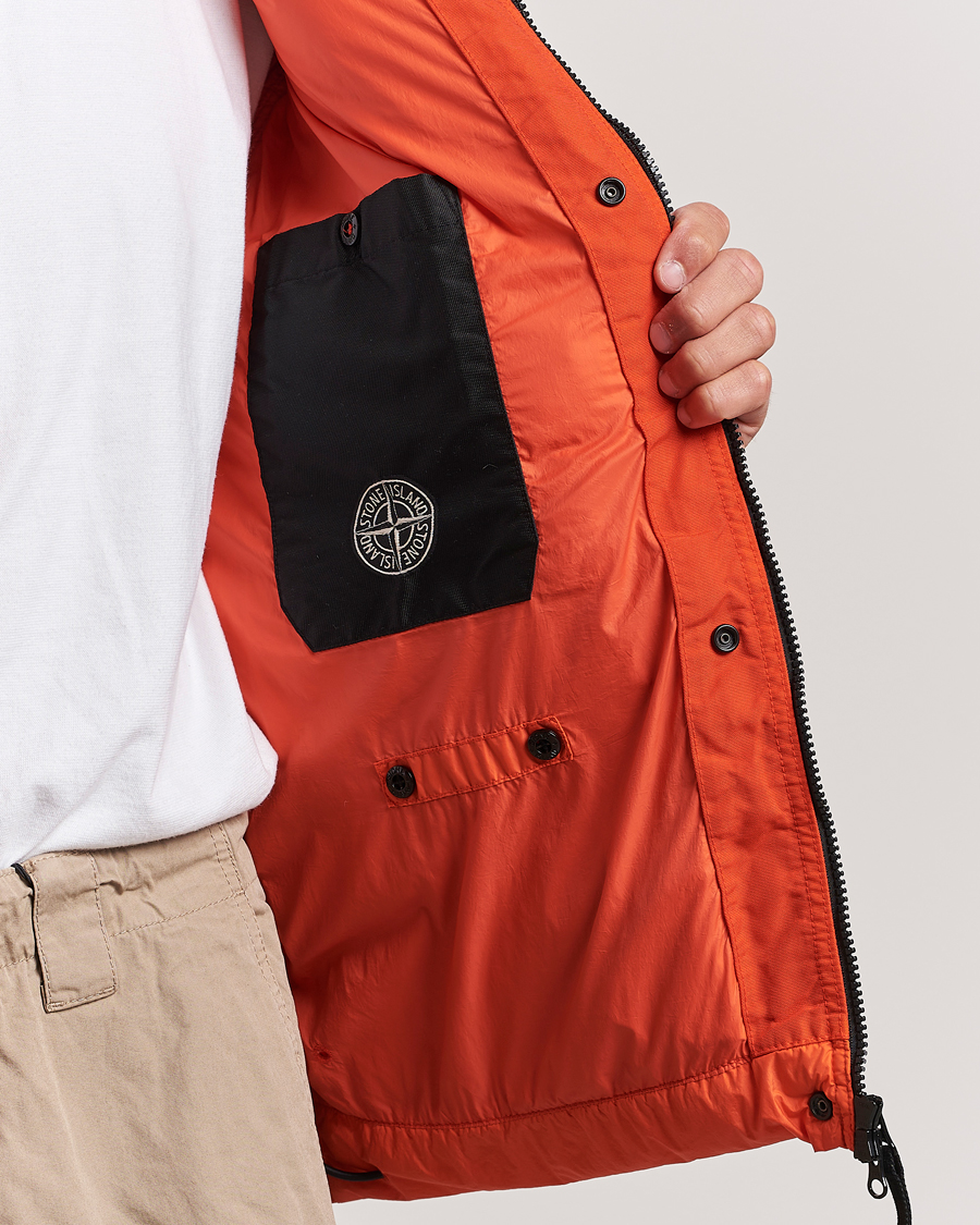 Mens orange stone island on sale jacket