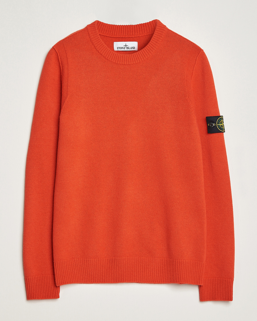 Stone island sweater sales orange