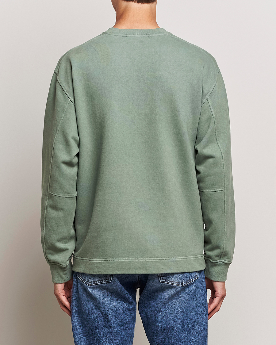 NWOT Stone Island Crewneck Garment-Dyed Cotton Fleece Sweatshirt newest Green Size L