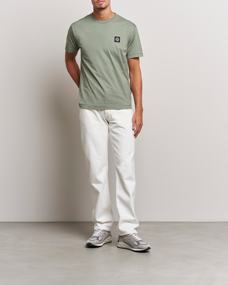 Stone Island Garment Dyed Jersey T-Shirt Sage at CareOfCarl.com