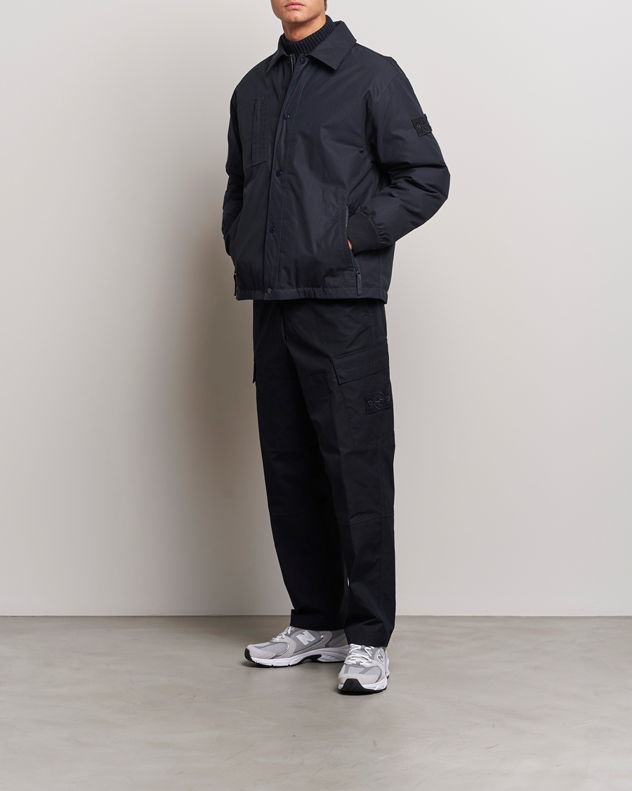 Men | Coats & Jackets | Stone Island | Ghost Piece O-Ventile Jacket Navy Blue