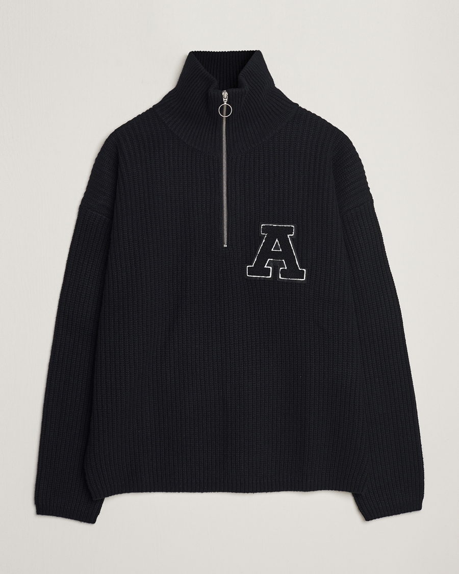 Axel Arigato Team Knitted Half Zip Black at CareOfCarl