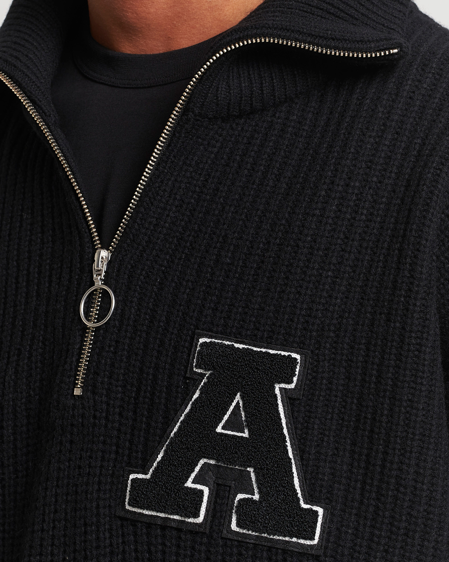 Axel Arigato Team Knitted Half Zip Black at CareOfCarl