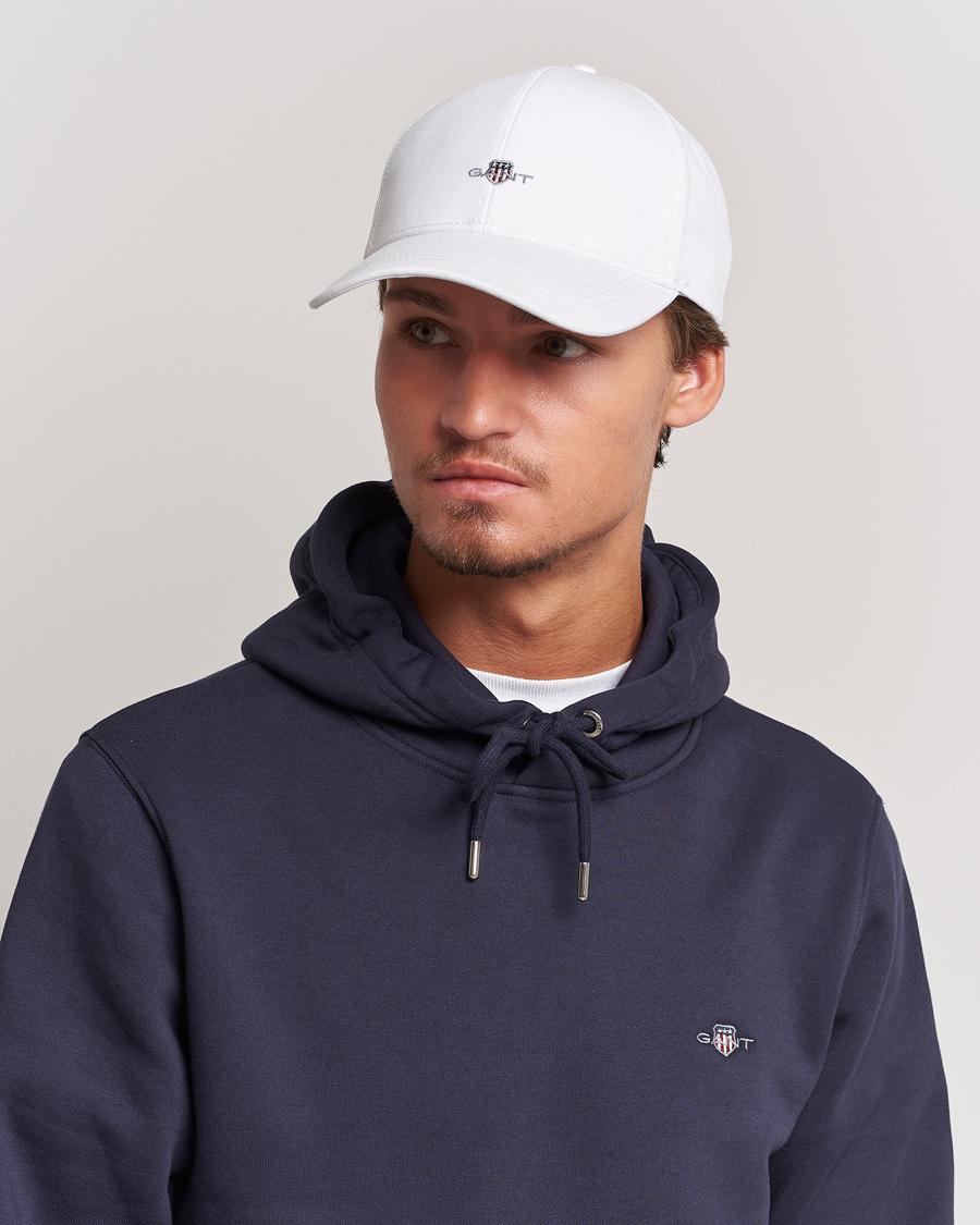 GANT High Cotton Twill Cap White at CareOfCarl