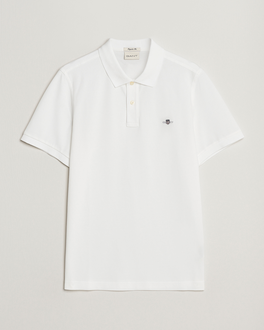 Lacoste white store croc polo