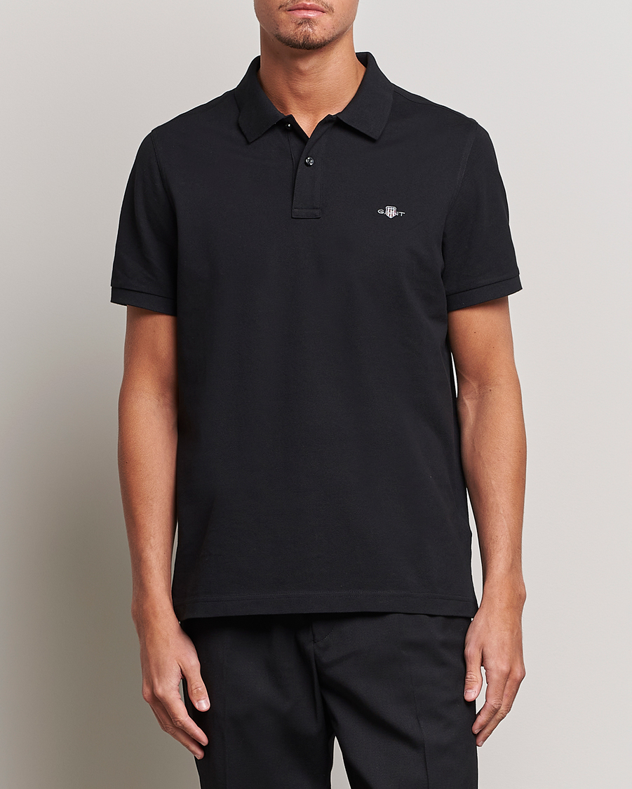 Gant black 2025 polo shirt