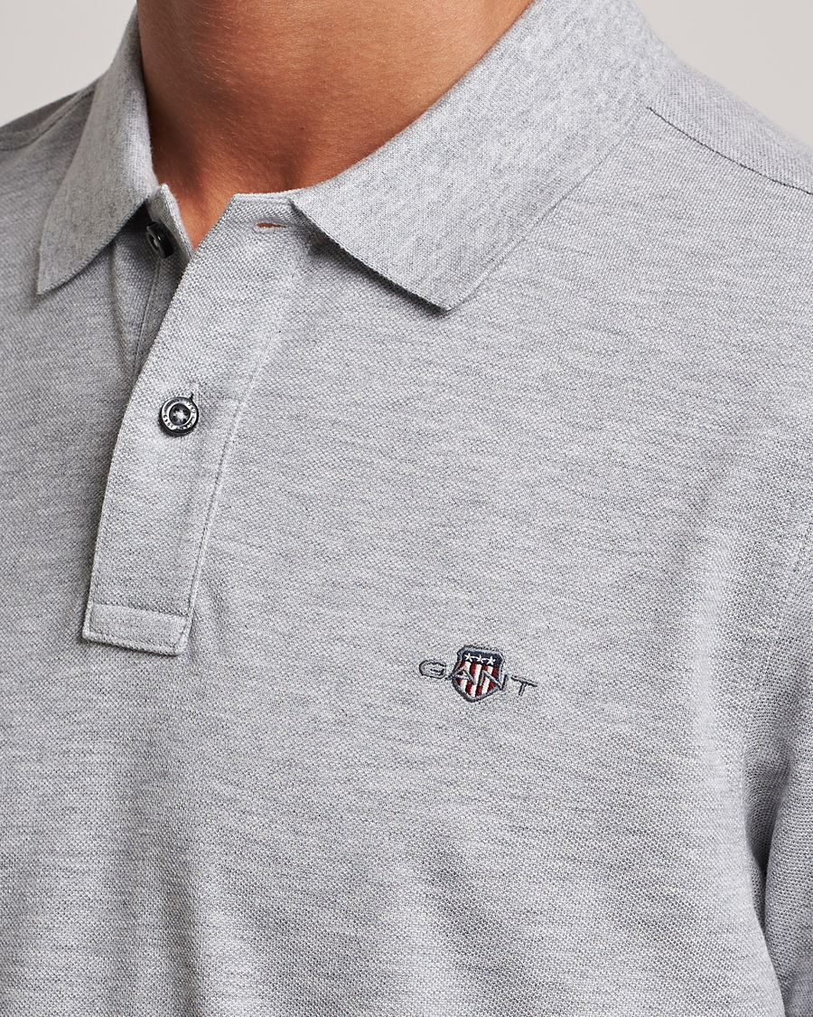 Gant grey polo shirt best sale