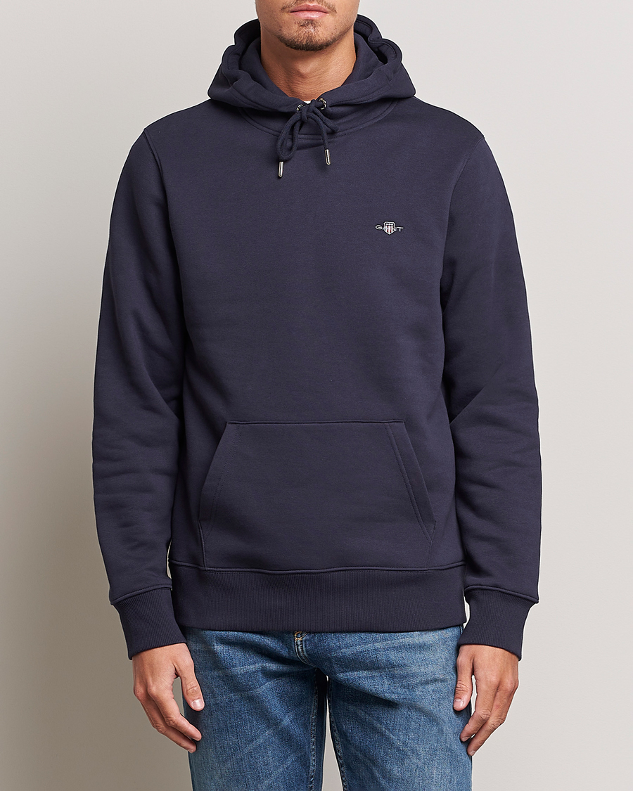 Gant hoodie evening clearance blue