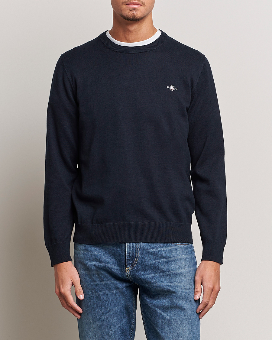 Gant lightweight cotton 2024 crew neck jumper