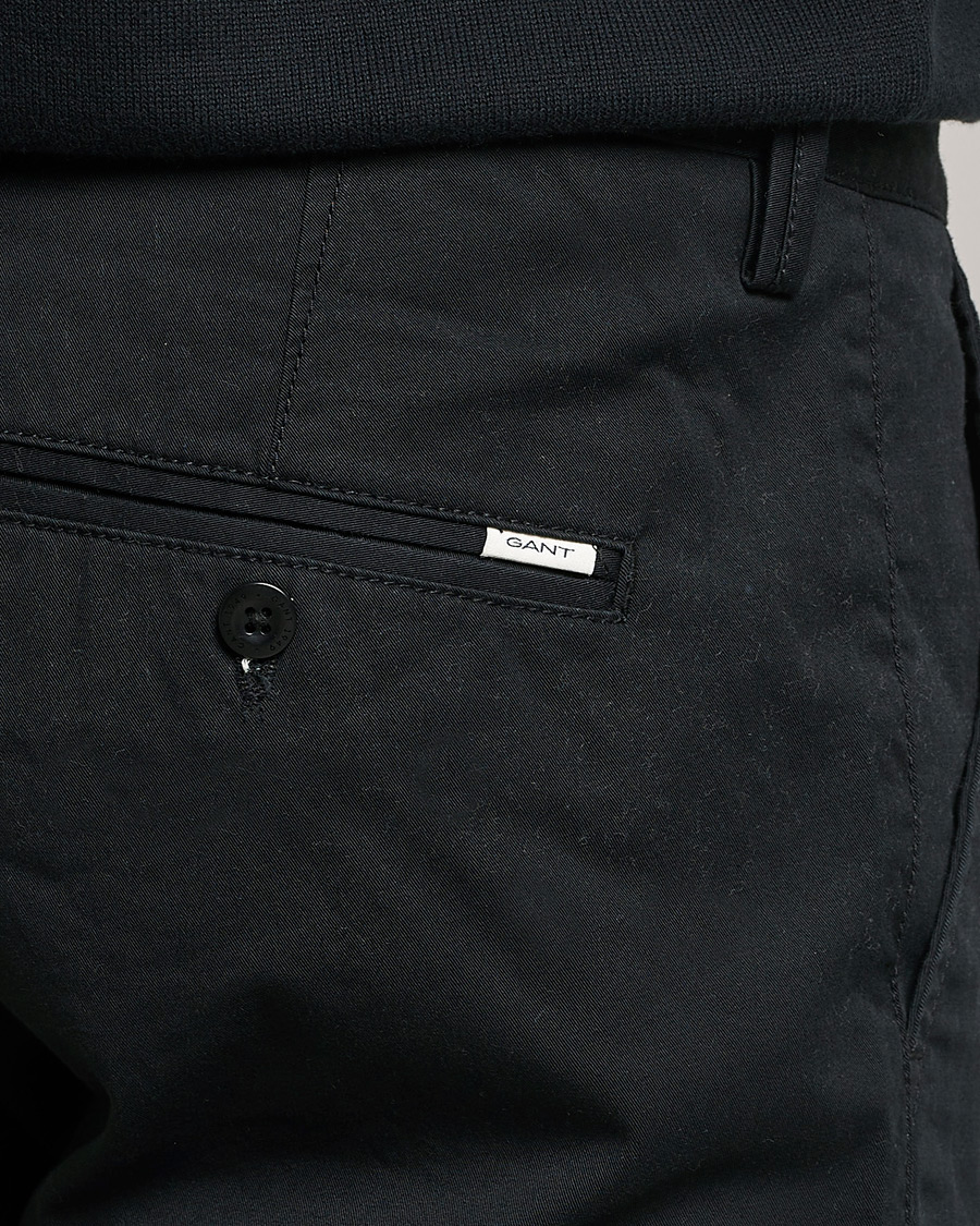 GANT Slim Fit Twill Chino Black at CareOfCarl.com