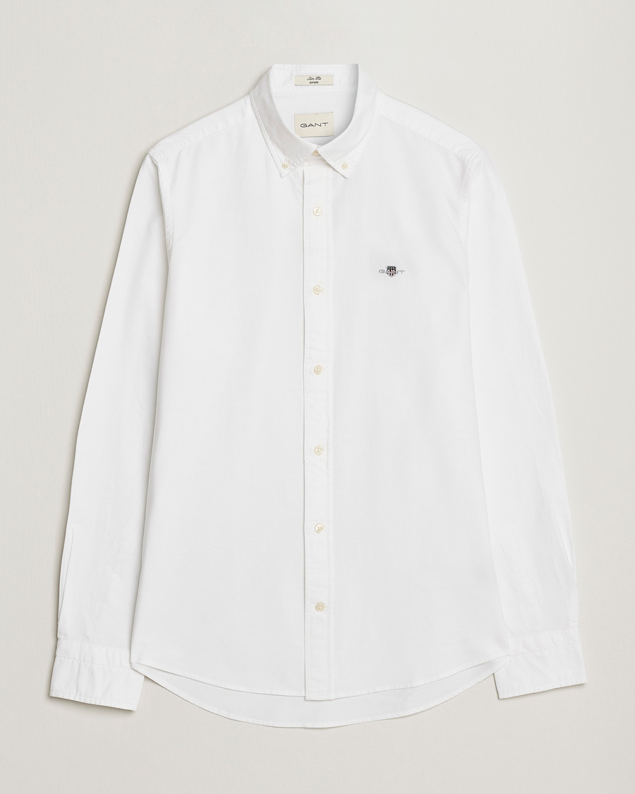 GANT Slim Fit Oxford Shirt White at CareOfCarl.com