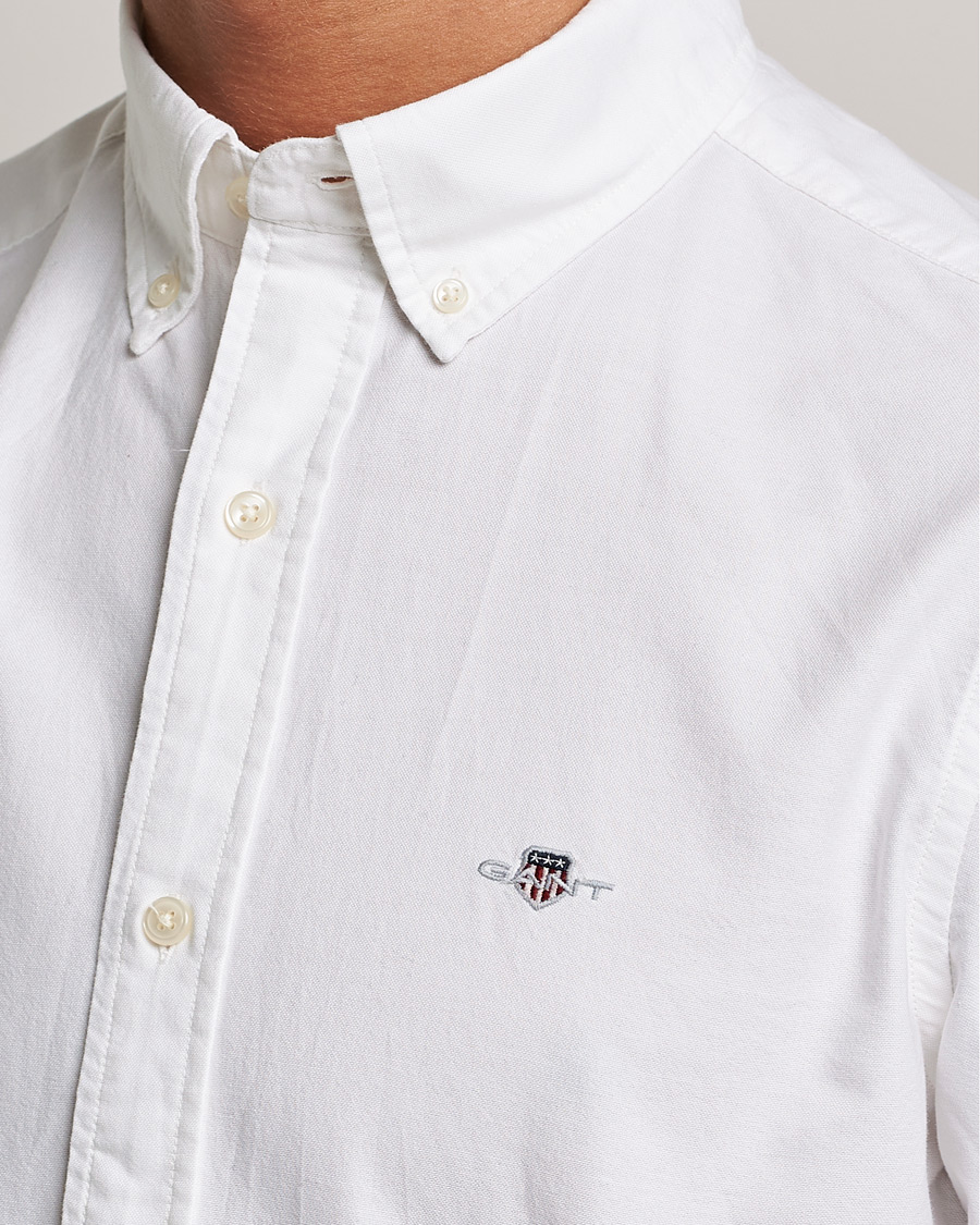 GANT Slim Fit Oxford Shirt White at CareOfCarl