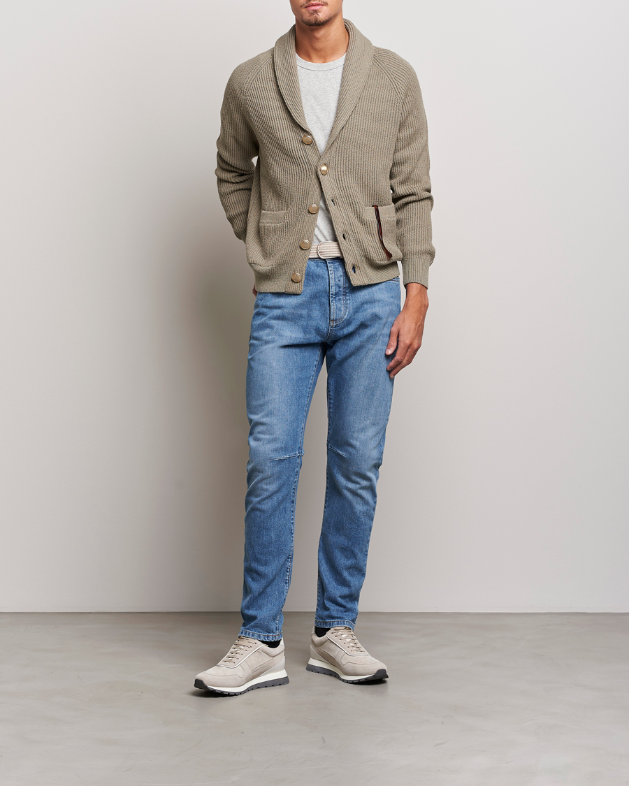Brunello Cucinelli Men's Straight-Leg Drawstring Jeans