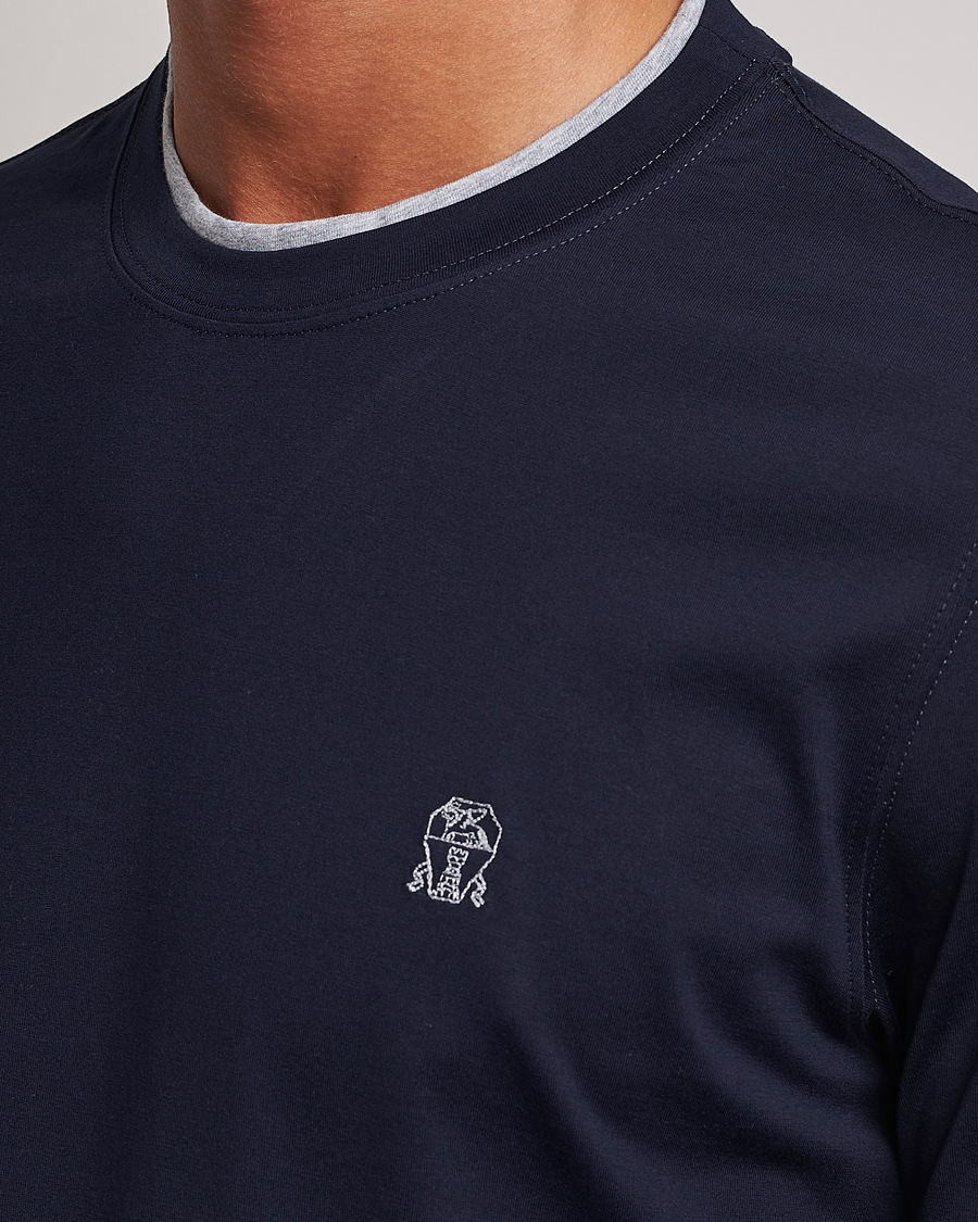Brunello Cucinelli Men's Embroidered Logo Polo Shirt