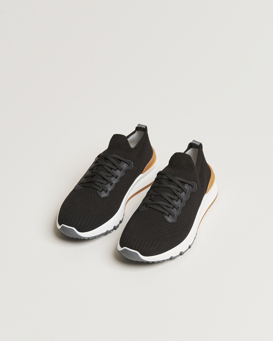 Men |  | Brunello Cucinelli | Flannel Running Sneakers Black 