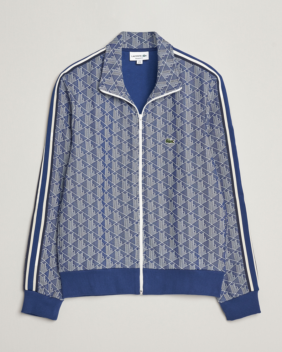 Lacoste Monogram Full Zip Track Jacket Methylene/Flour at