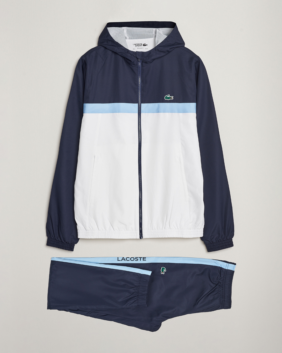 Lacoste Sport Tennis Tracksuit Set Navy Blue White at CareOfCarl