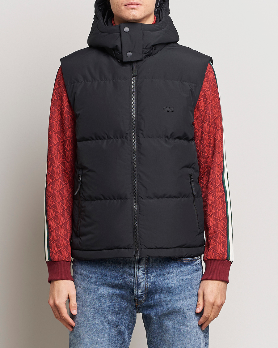 Lacoste Puffer Down Vest Black at CareOfCarl.com