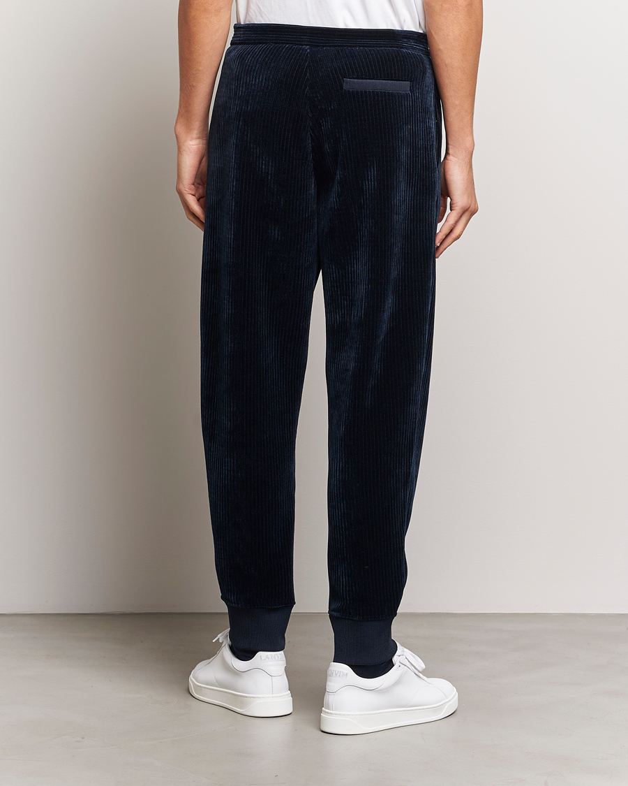 Armani jacquard-monogram Track Pants - Blue