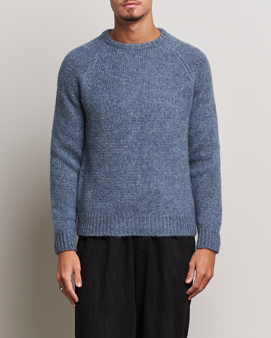 Giorgio Armani Alpaca Wool Sweater Light Blue at CareOfCarl.com