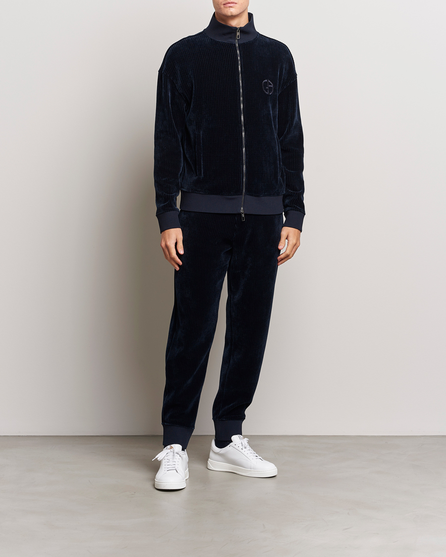 Armani velour clearance tracksuit mens