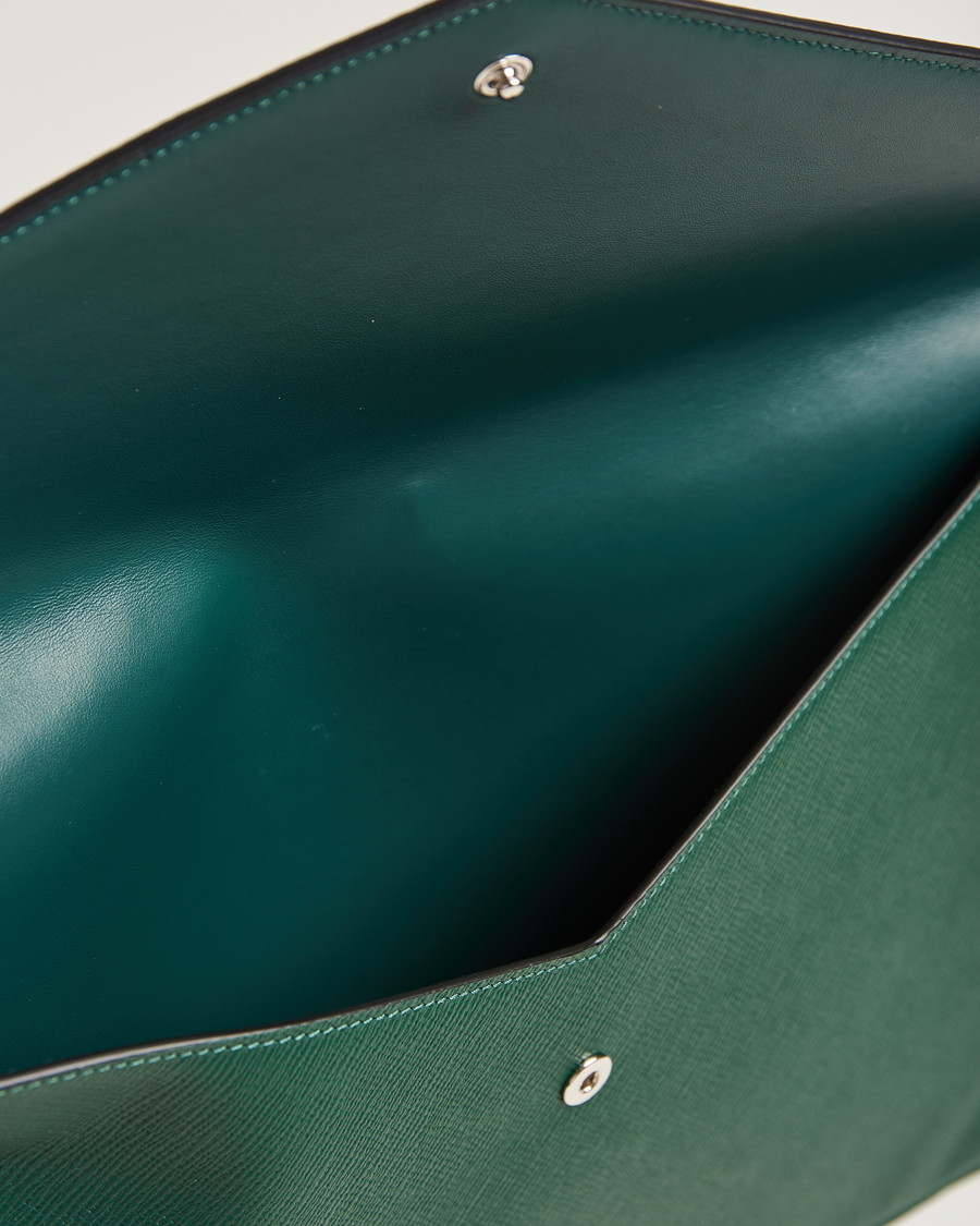 Smythson Emerald Soho Leather Notebook 