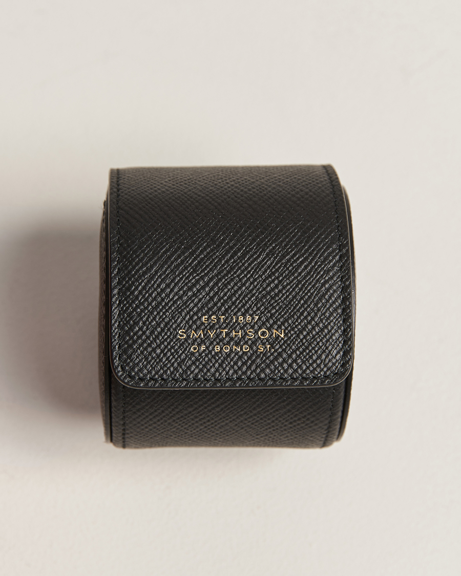 Men | Watch winders & boxes | Smythson | Panama Single Watch Roll Black