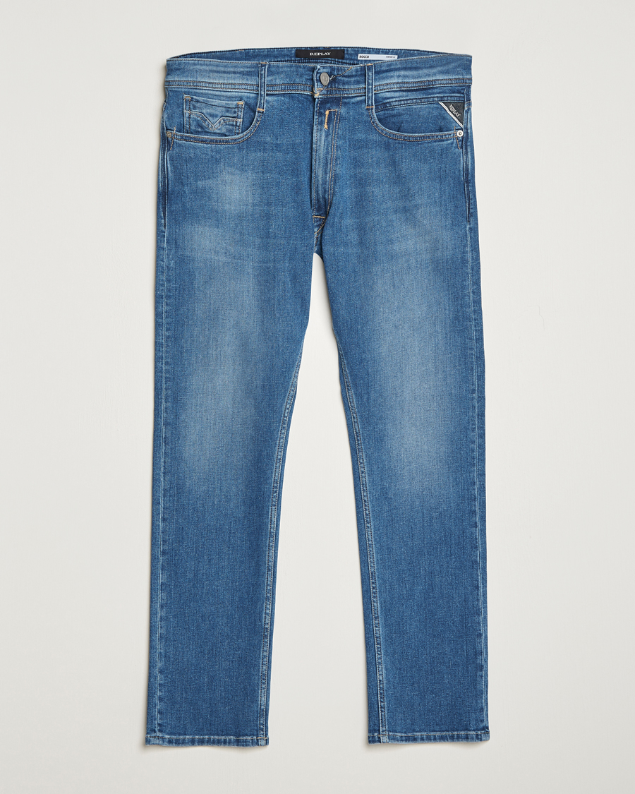 Replay Rocco Tapered Stretch Jeans Medium Blue at CareOfCarl.com