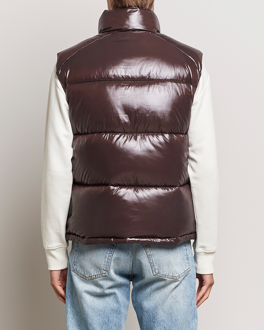 Puffer Vest /BLACK/BROWN/ Brown / M