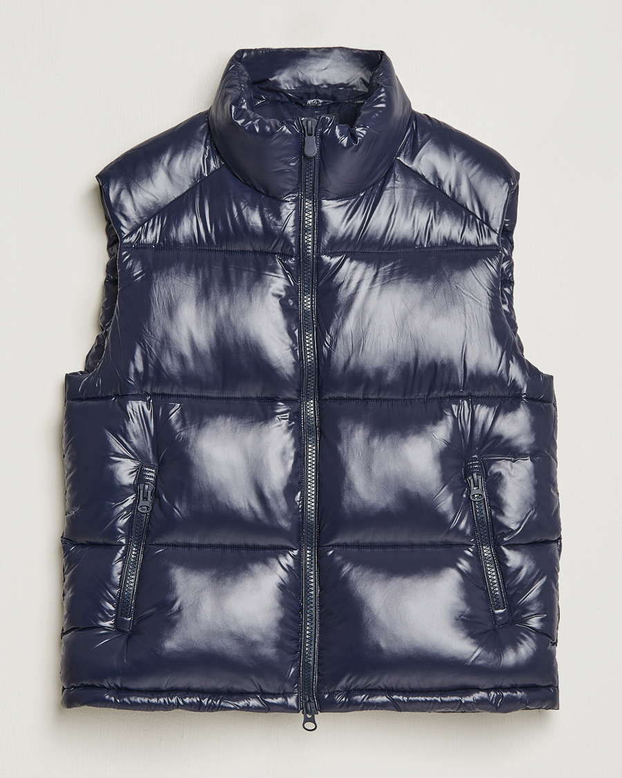 Black shiny hotsell puffer vest