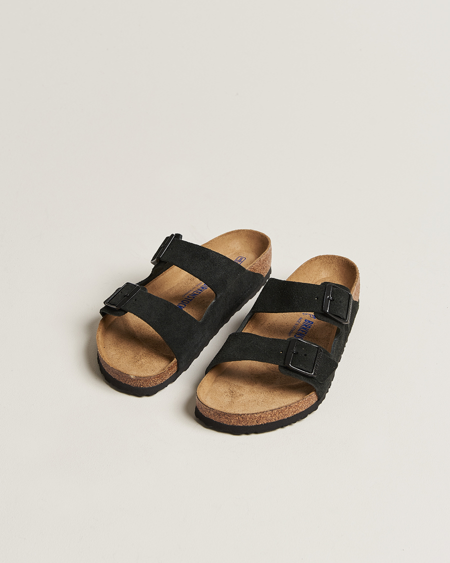 BIRKENSTOCK Arizona Soft Footbed Black Suede at CareOfCarl