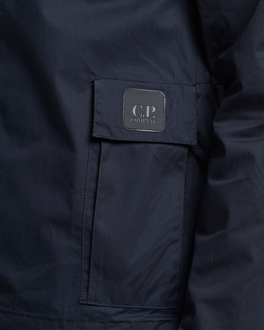 C.P. Company Metropolis Gabardine PD Overshirt Navy at CareOfCarl.com