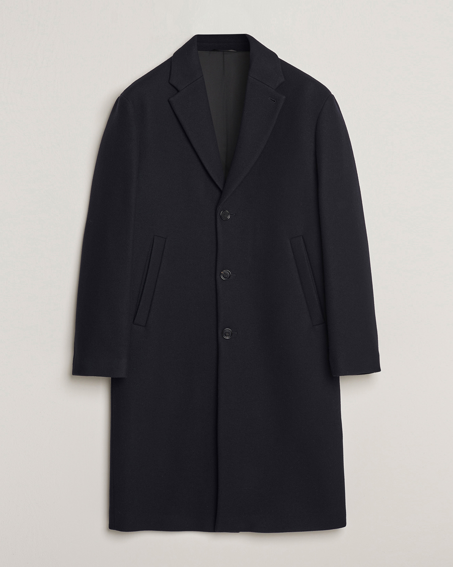 FINE WOOL MINIMAL HALF COAT - アウター