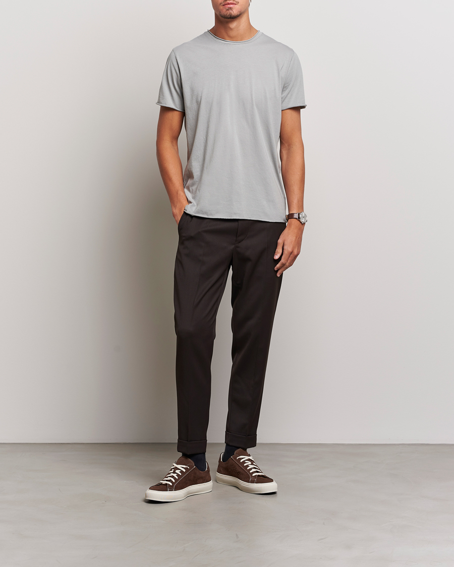 Filippa K Roll Neck T Shirt Feather Grey at CareOfCarl