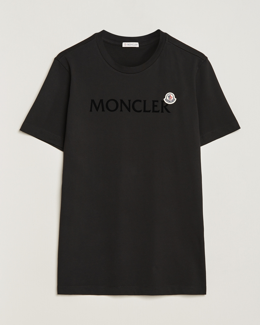 Moncler Lettering Logo T-Shirt Black at CareOfCarl.com