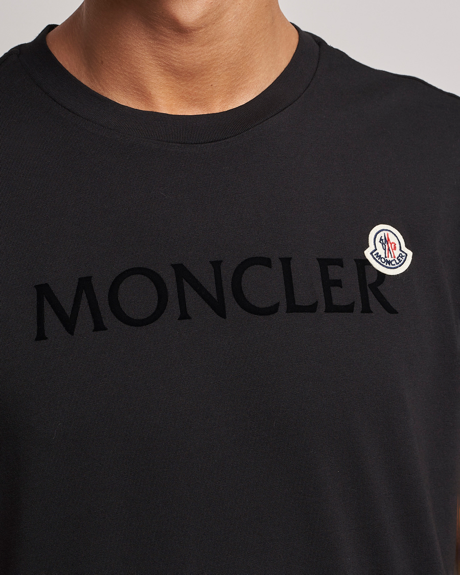 Moncler Lettering Logo T-Shirt Black at CareOfCarl.com