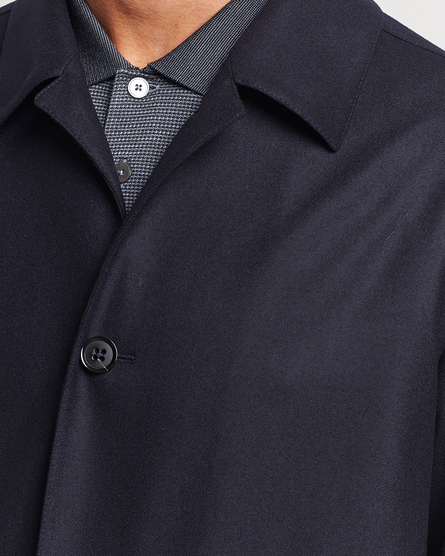 Zegna Flannel Chore Jacket Navy at CareOfCarl.com