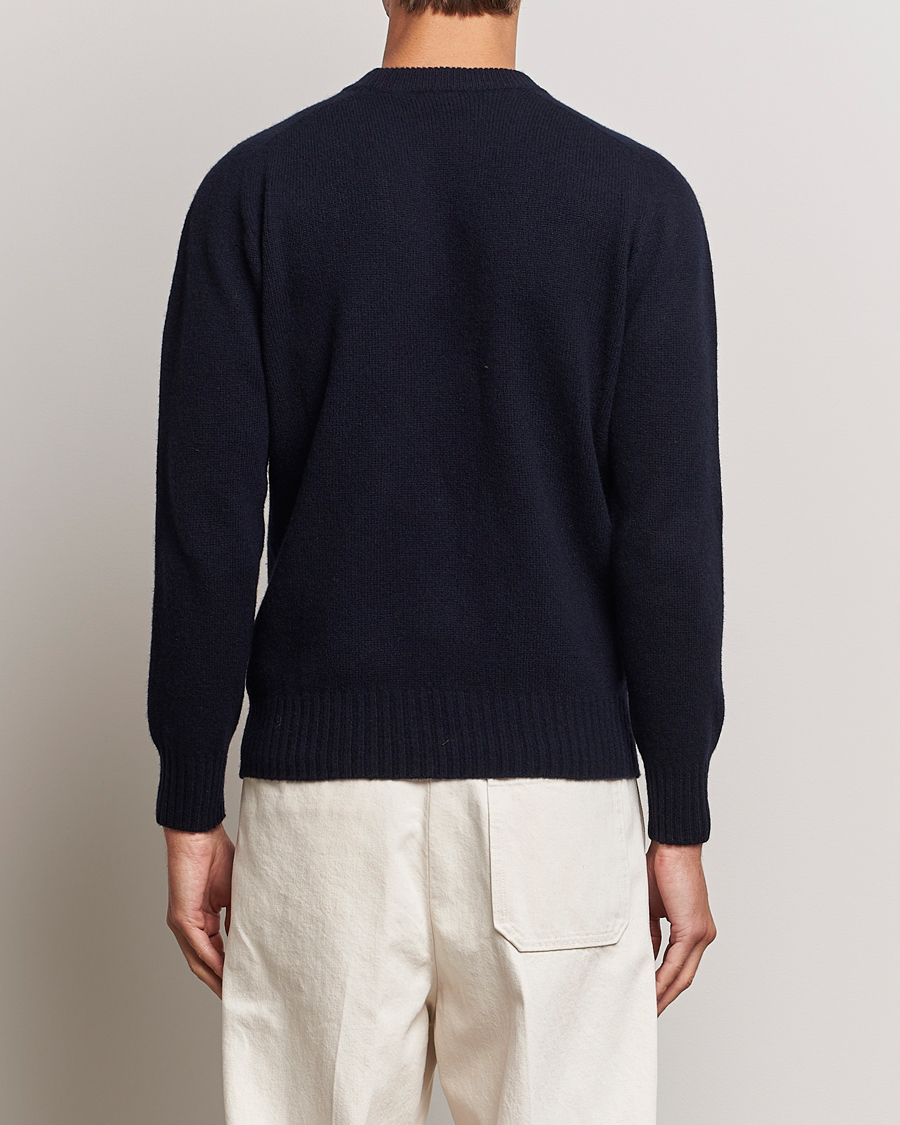 Men | Sweaters & Knitwear | Altea | Wool/Cashmere Crew Neck Pullover Navy