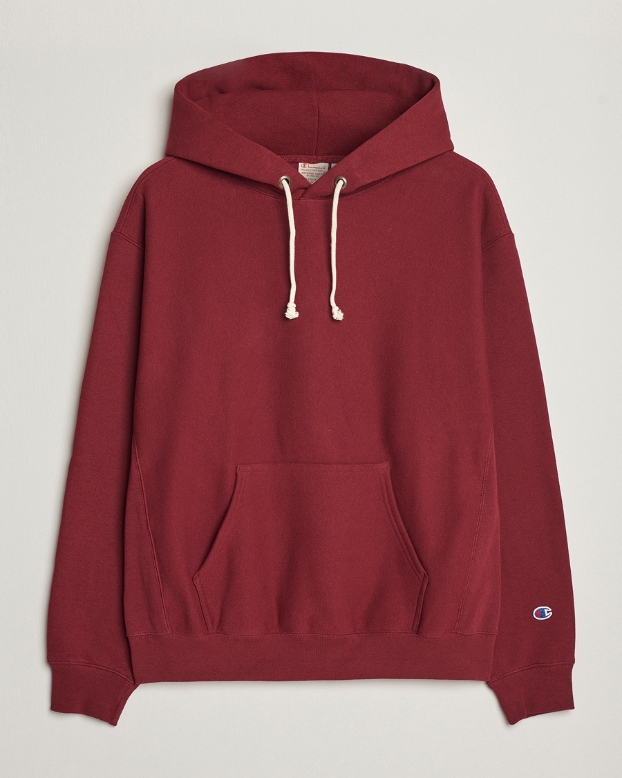 Champion dark 2024 red hoodie