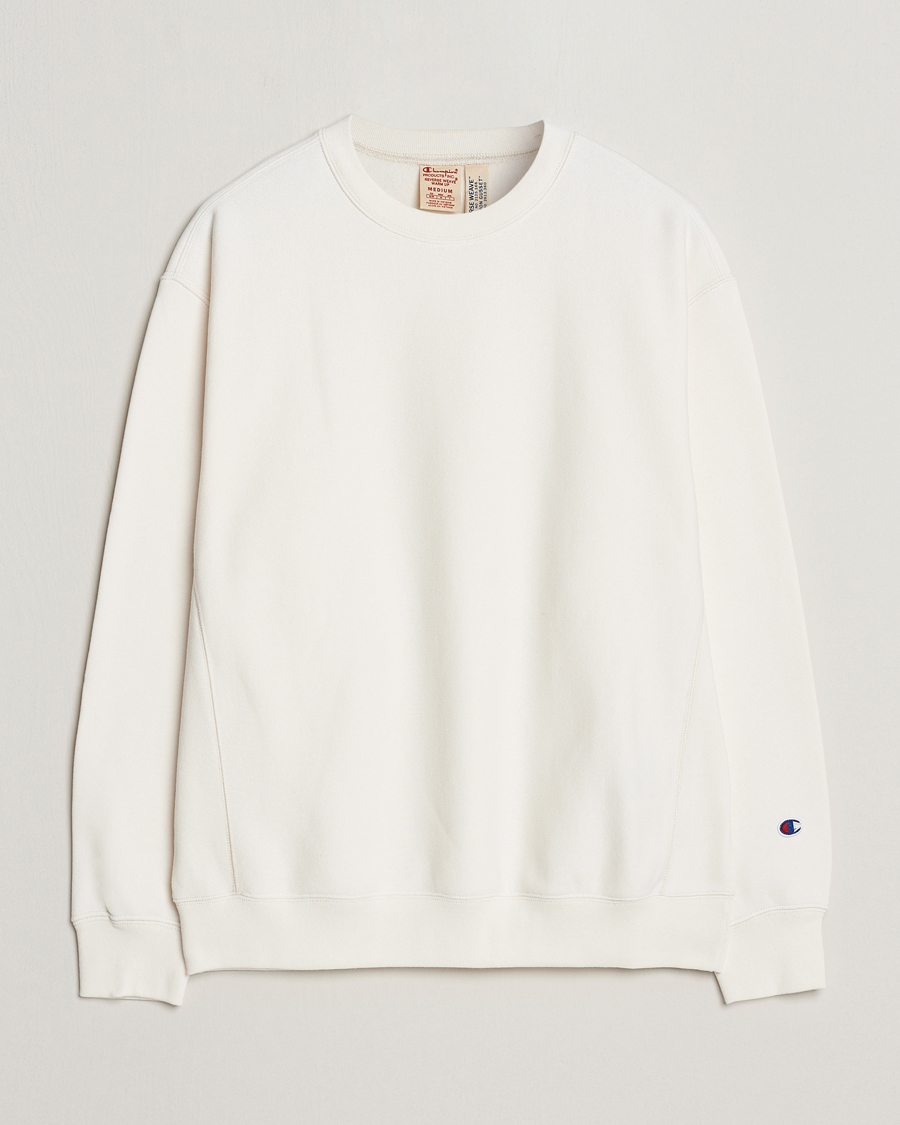 White champion reverse weave crewneck sale