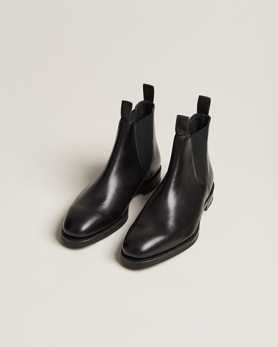 Loake black discount suede chelsea boots