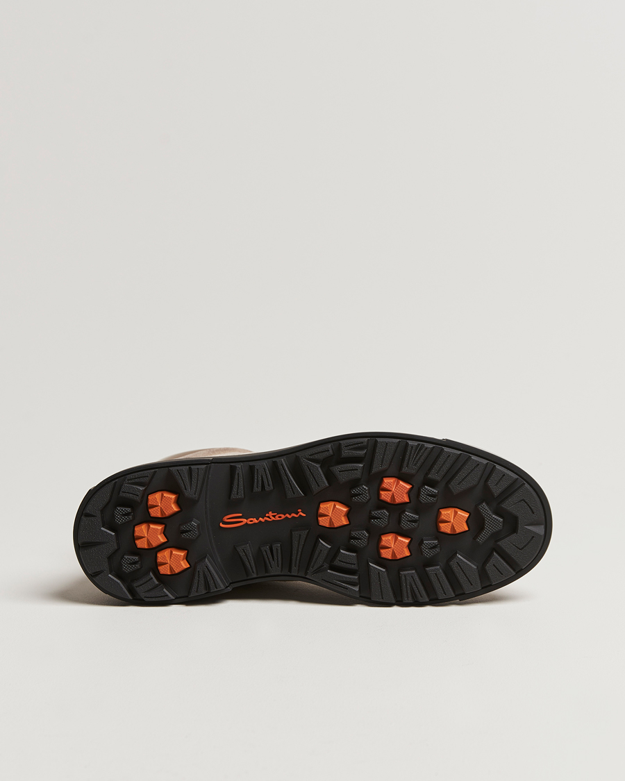 Men | Santoni St Moritz Winter Boots Beige Suede | Santoni | St Moritz Winter Boots Beige Suede