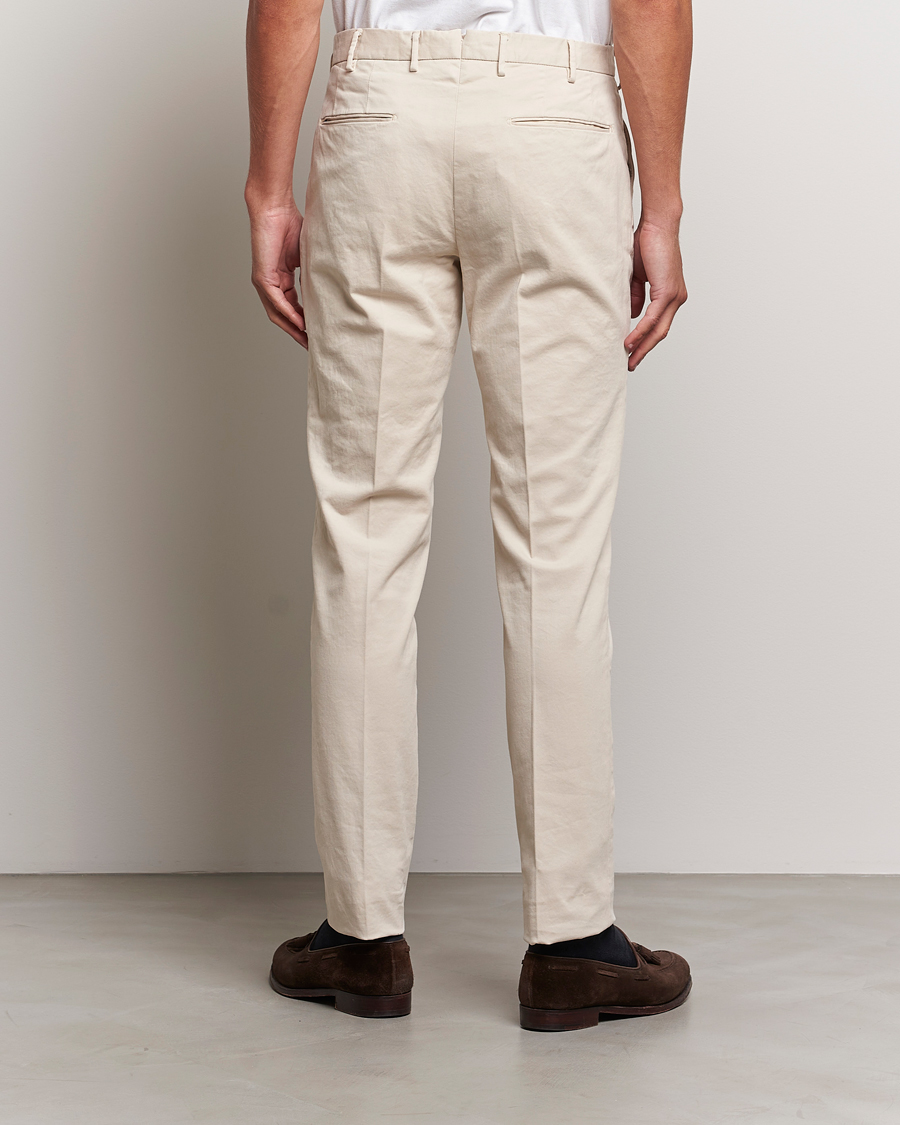 Incotex Slim Fit Cotton Stretch Chinos Off White at CareOfCarl.com