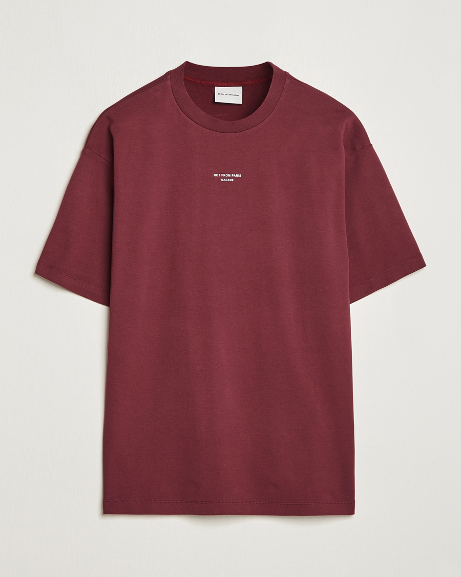 Men | T-Shirts | Drôle de Monsieur | Classic NFPM T-Shirt Wine
