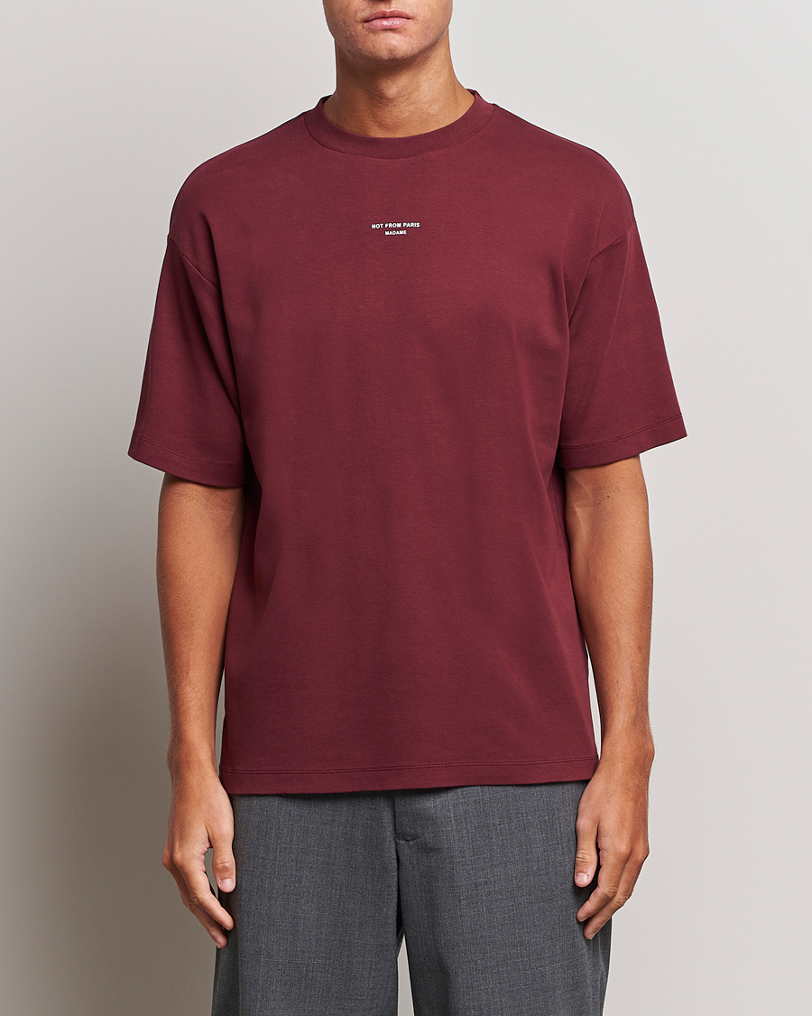 Men | T-Shirts | Drôle de Monsieur | Classic NFPM T-Shirt Wine
