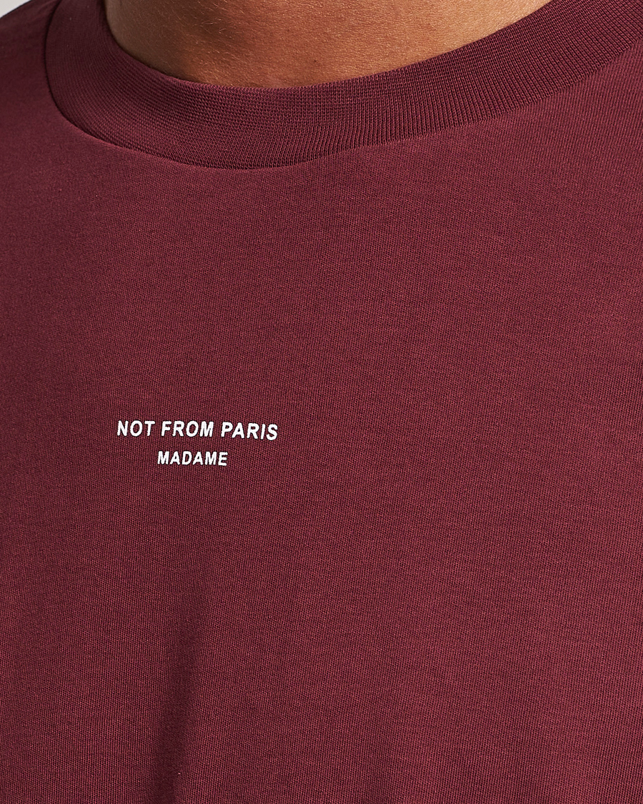 Men | T-Shirts | Drôle de Monsieur | Classic NFPM T-Shirt Wine
