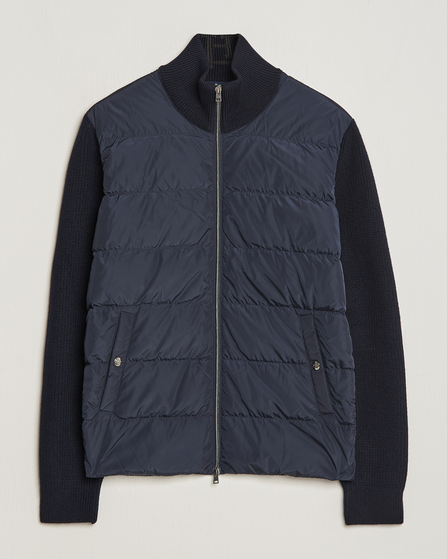 Herno Knitted Hybrid Jacket Navy at CareOfCarl.com