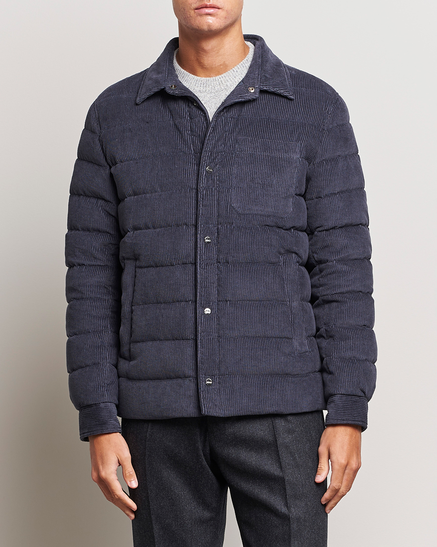 Herno corduroy padded jacket - Blue